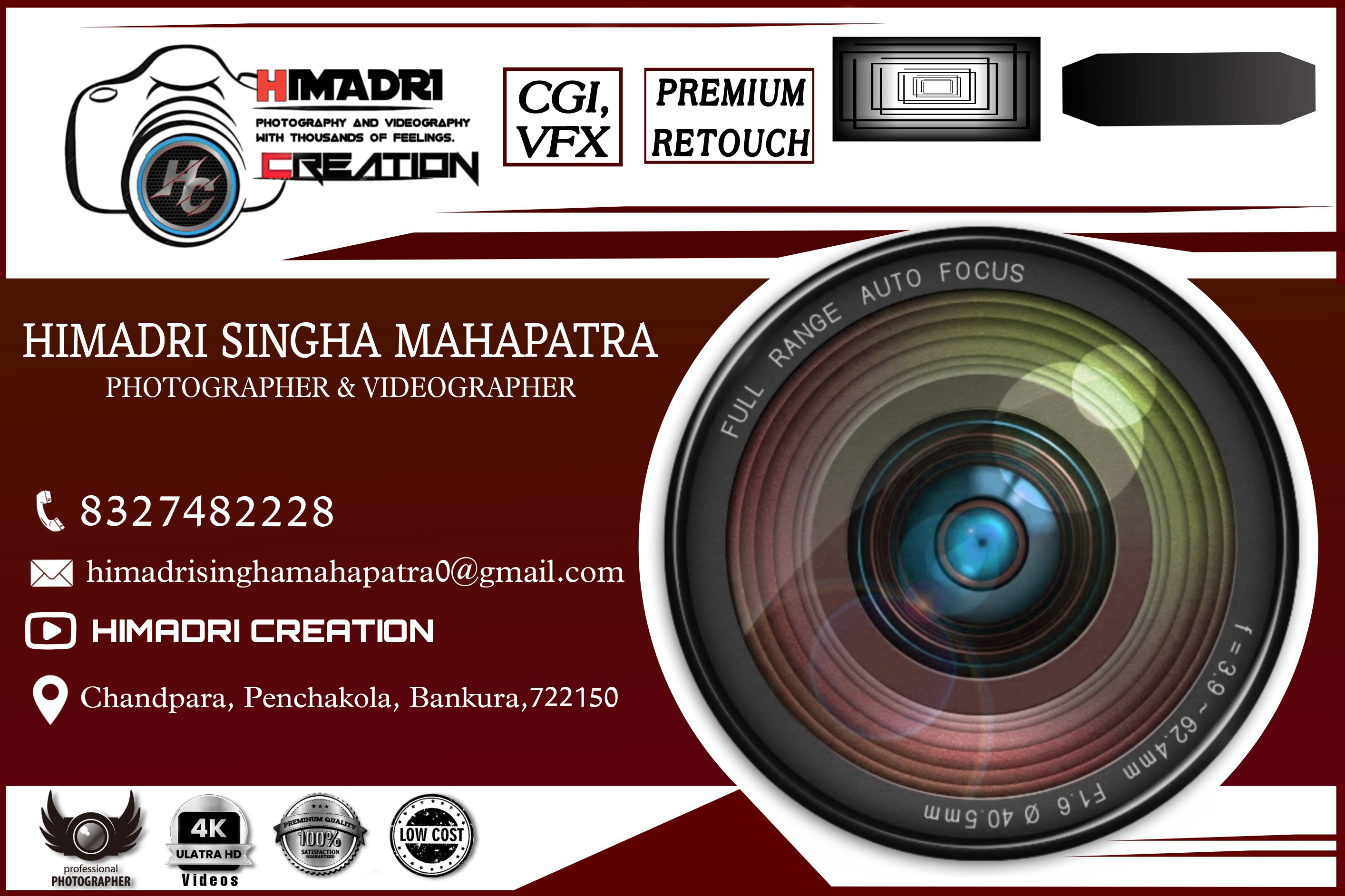 Himadri Creation visiting card